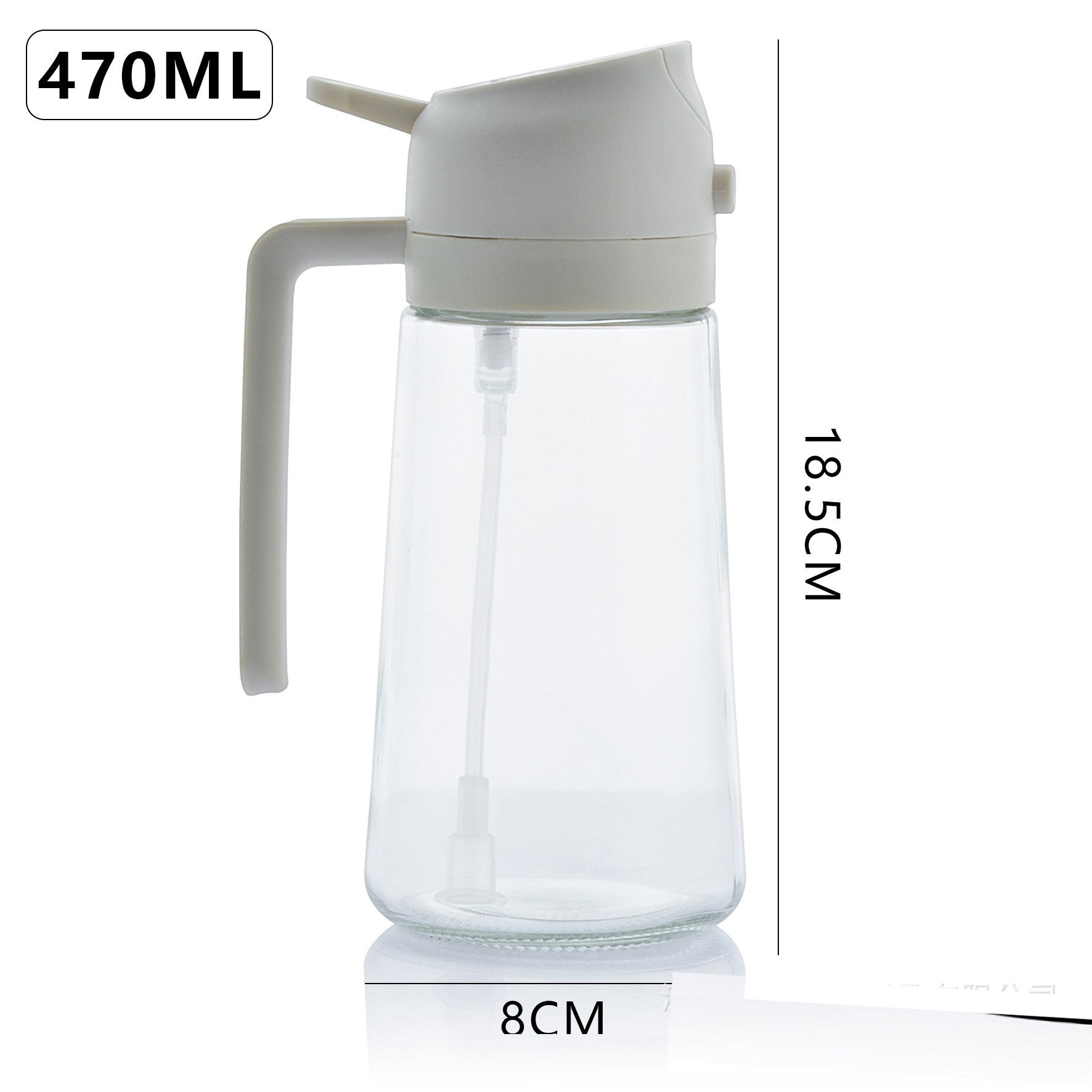 Portable spray bottle for glass oil spraying and pouring