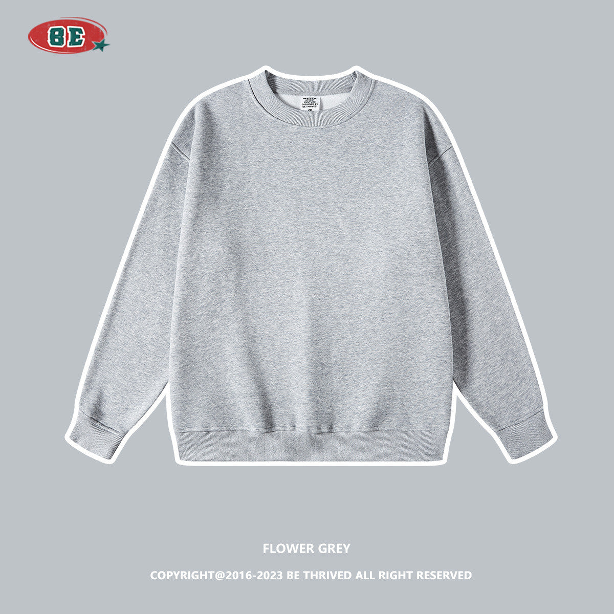Solid color loose men's sweatshirt