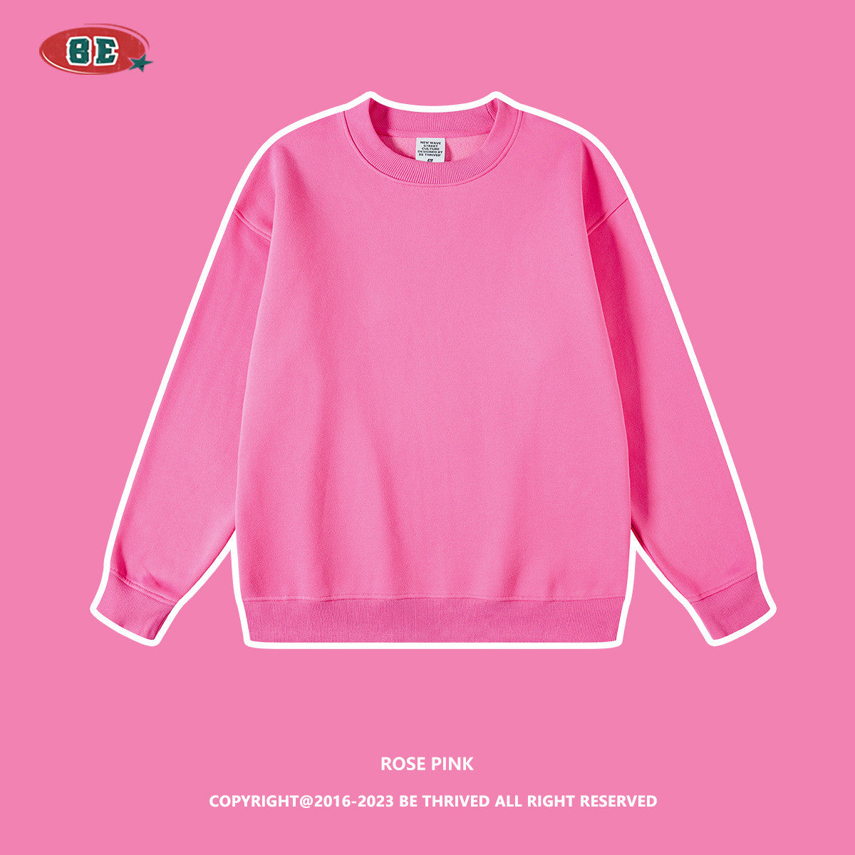 Solid color loose men's sweatshirt