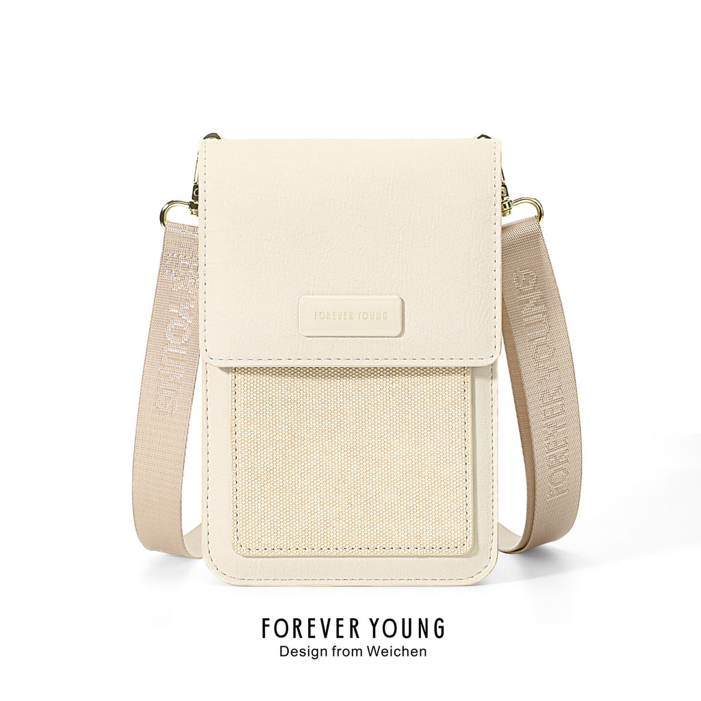 Forever Young new solid color simple niche mobile phone bag
