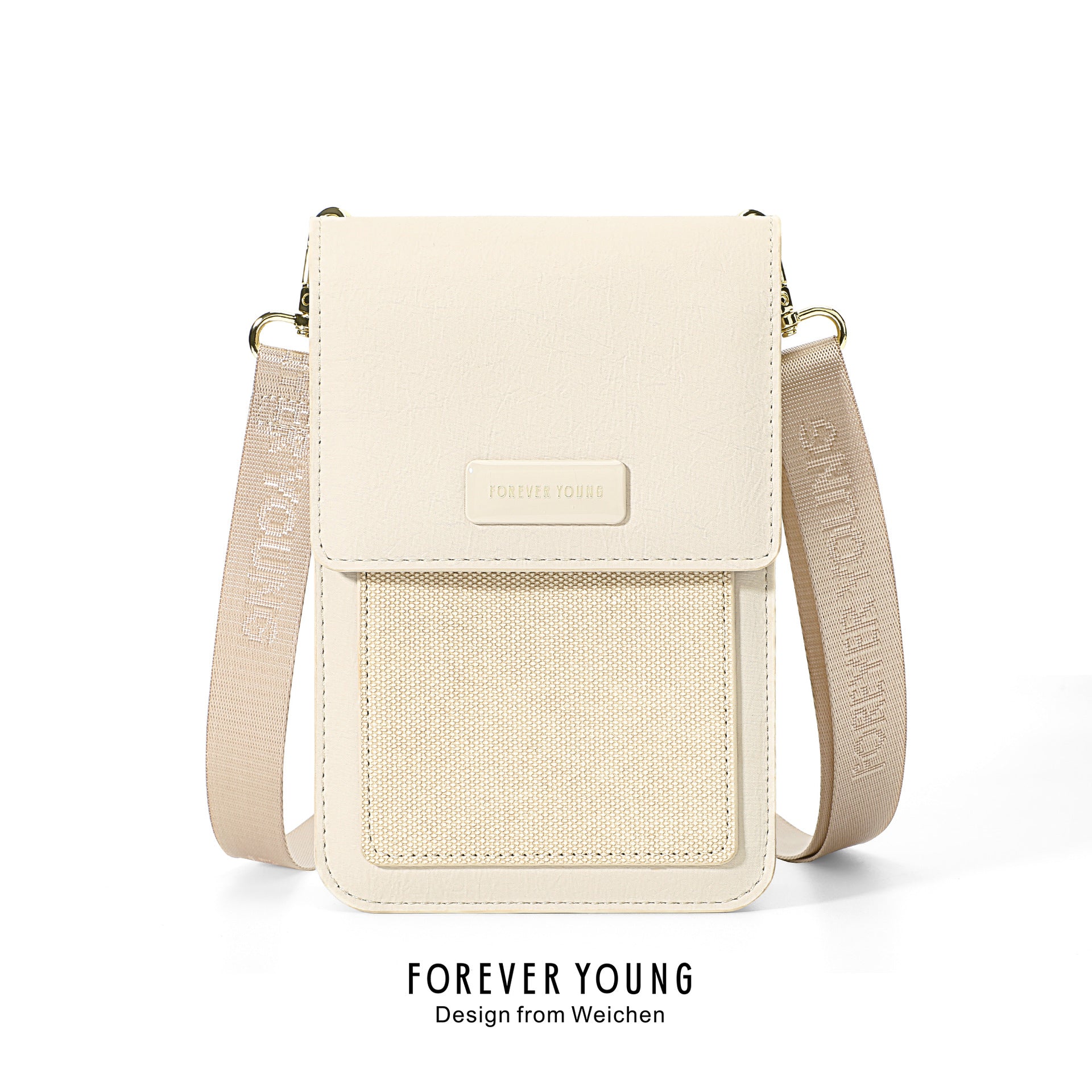 Forever Young new solid color simple niche mobile phone bag