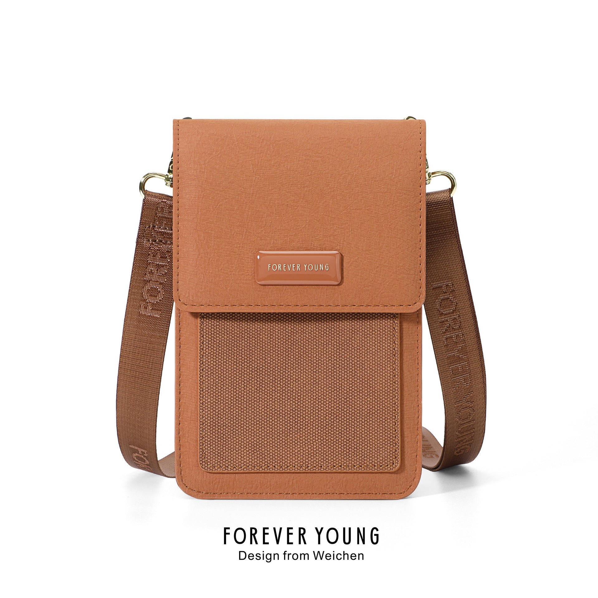 Forever Young new solid color simple niche mobile phone bag