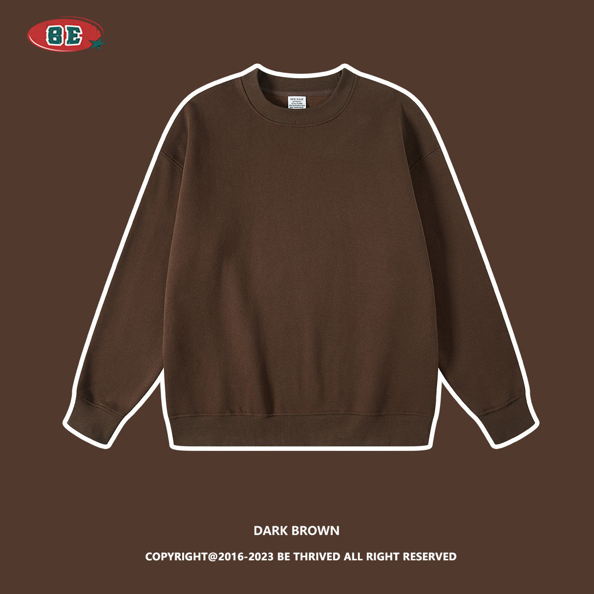 Solid color loose men's sweatshirt
