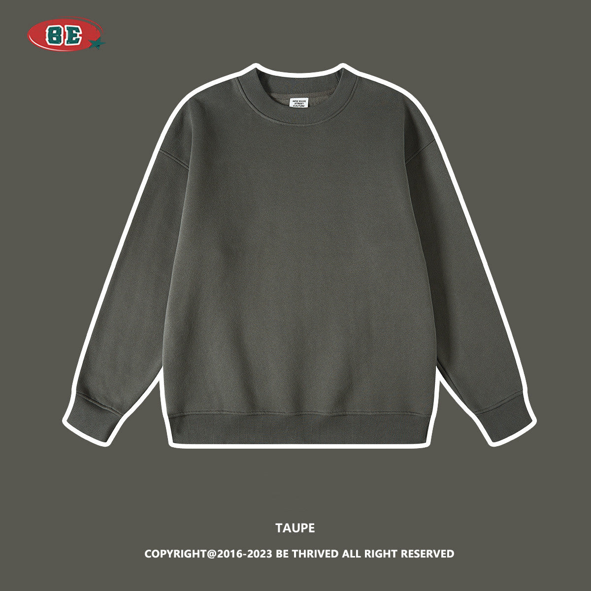 Solid color loose men's sweatshirt