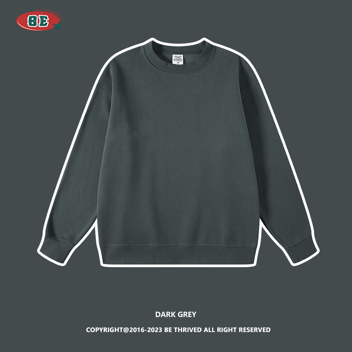 Solid color loose men's sweatshirt
