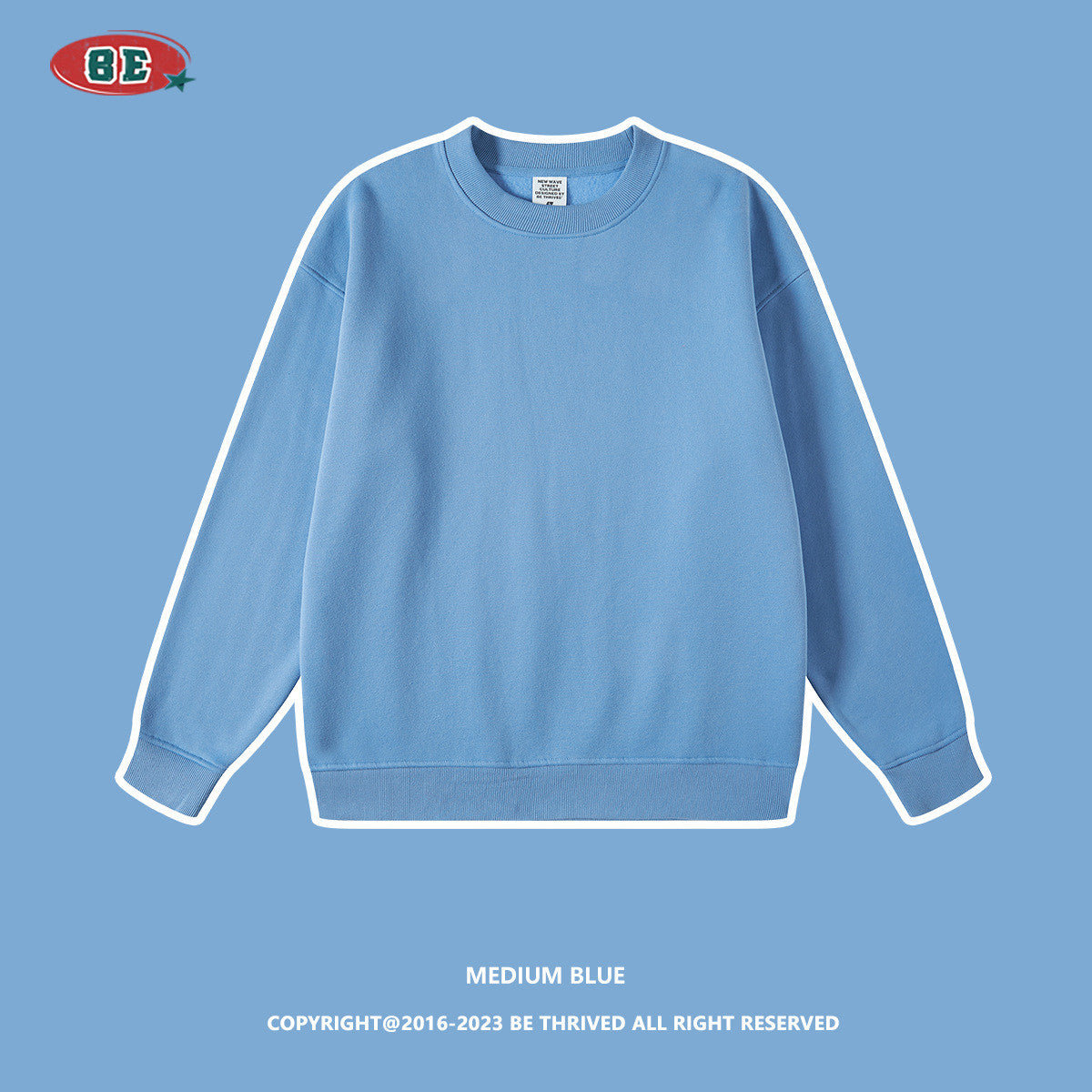 Solid color loose men's sweatshirt