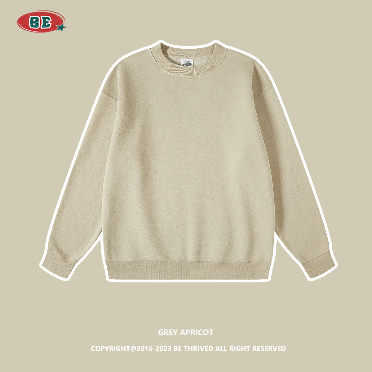 Solid color loose men's sweatshirt