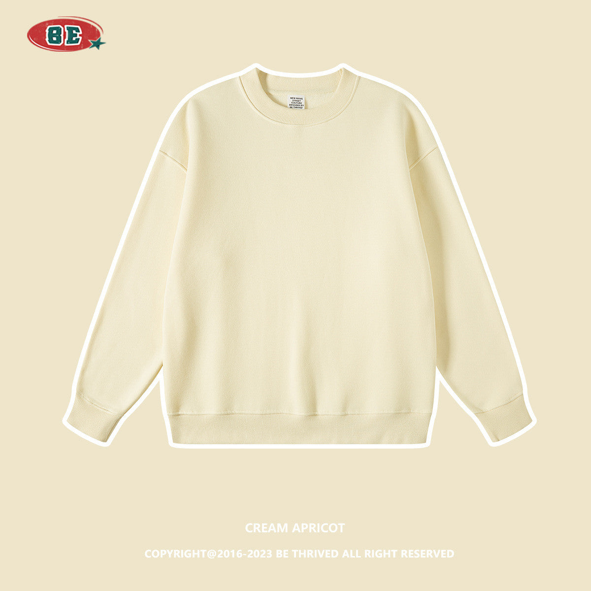 Solid color loose men's sweatshirt