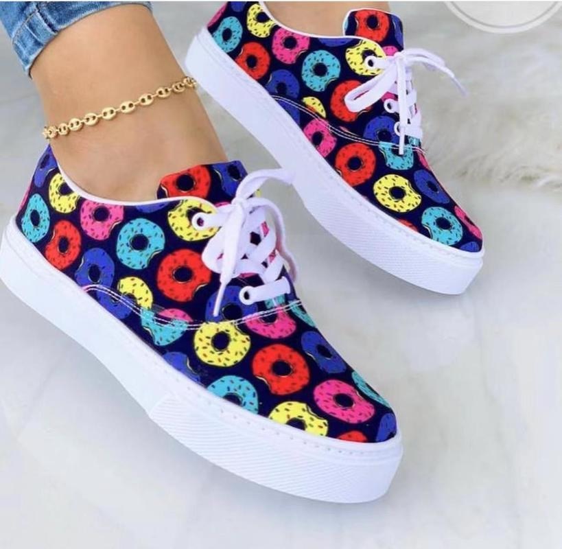 NEW HOT STYLE Fashion Graffiti Women Sneakers Trainers Shoes