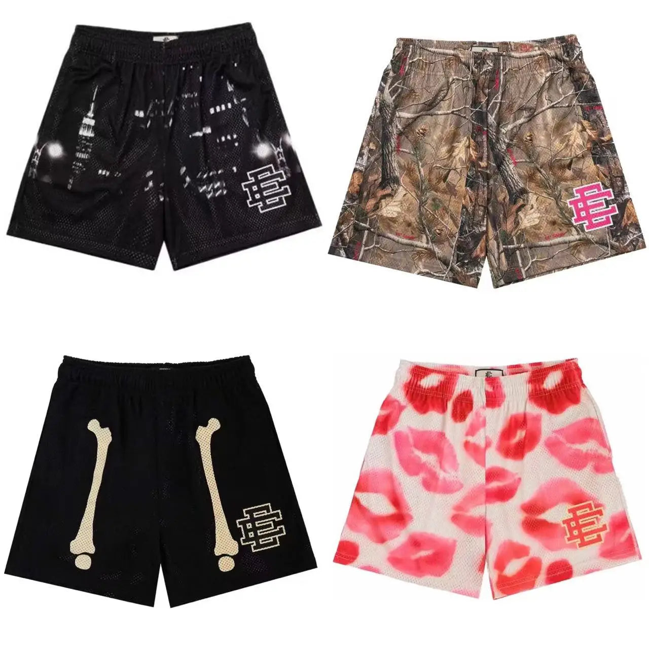 Eric Emanuel New Men Beach Board Shorts fitness Training Workout Sport Short Pants Women Summer Gym Jogging Mesh Casual Short