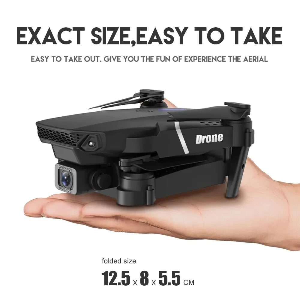 2025 E88 Pro WIFI FPV Drone, Wide Angle 4K/1080P HD Camera, Height Hold, Foldable RC Quadcopter Helicopter Toy Gift