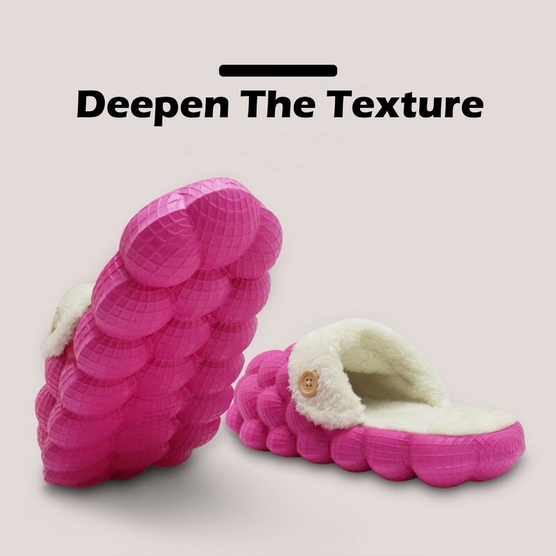 CUTE & COMFY SLIDES -Non-slip Warm Cotton Bubble Slides for Home