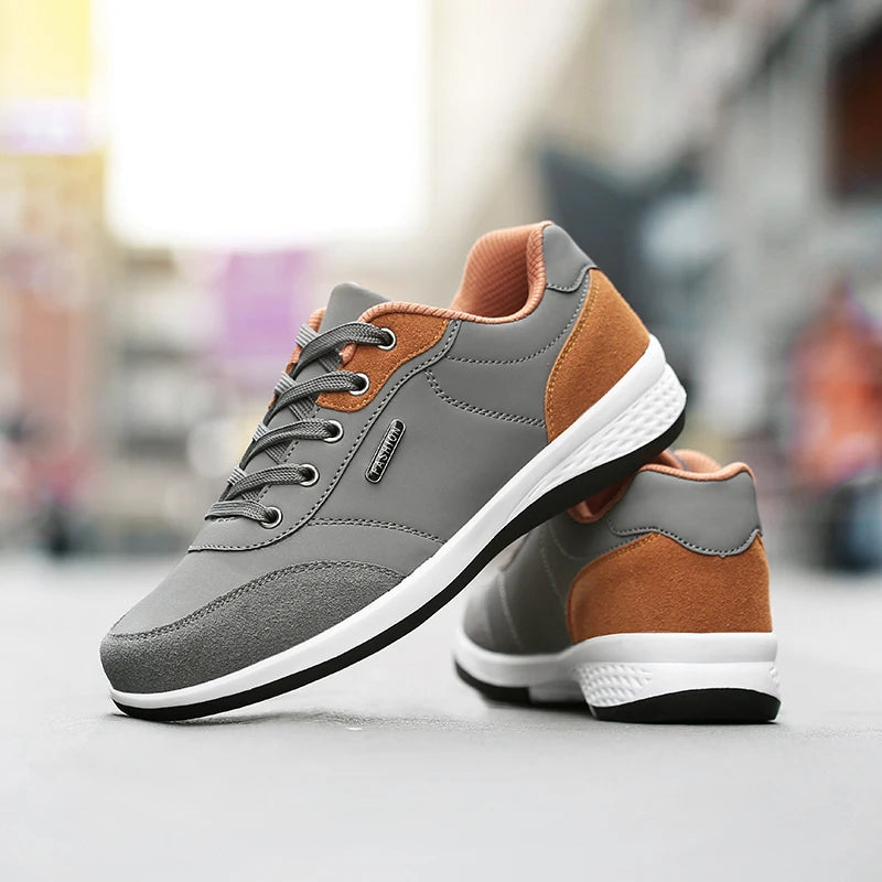 Men Shoes Spring Autumn Waterproof Walking Sneakers Leisure Male Leather Sports Shoes Non-Slip Footwear Tennis for Men
