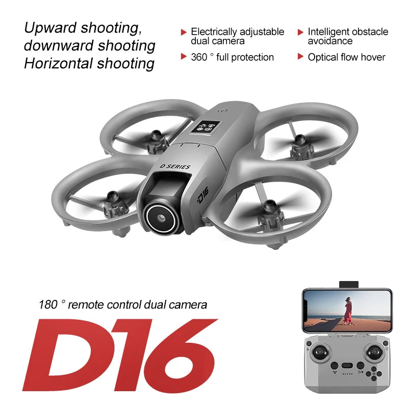 Xiaomi D16 Drone Mini Dual Camera 8K Aerial HD ProfeSsional Helicopter GPS Positioning Avoidance Bush Motor Drone UAV