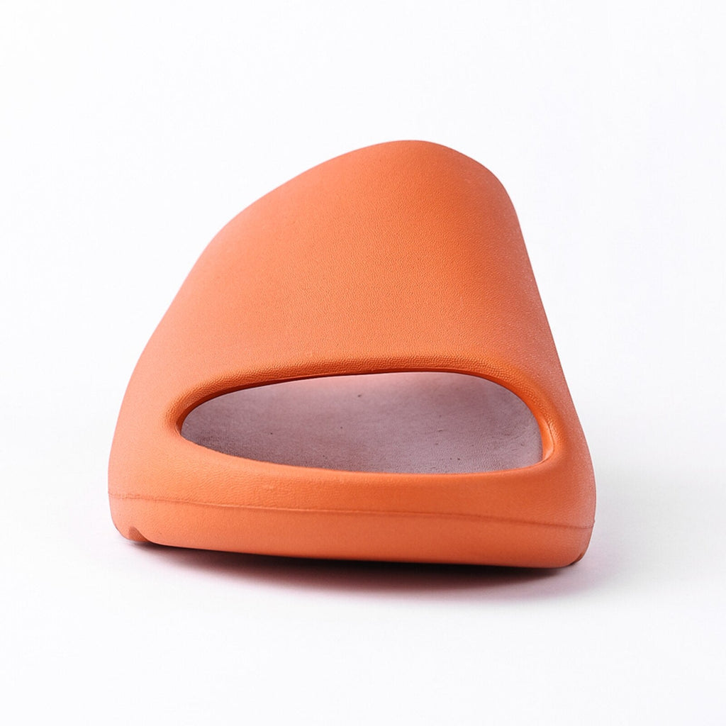 COMFY Platform Pillow Slides for Women - Orange Chunky Shower Slippers