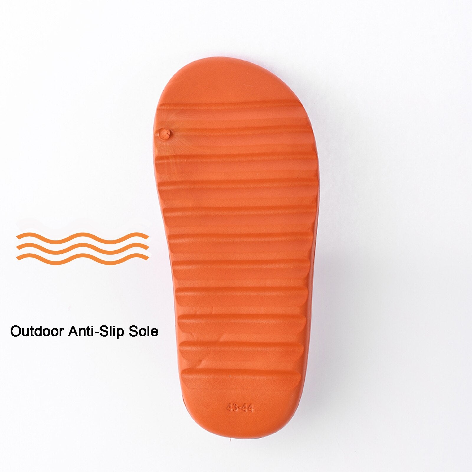 COMFY Platform Pillow Slides for Women - Orange Chunky Shower Slippers
