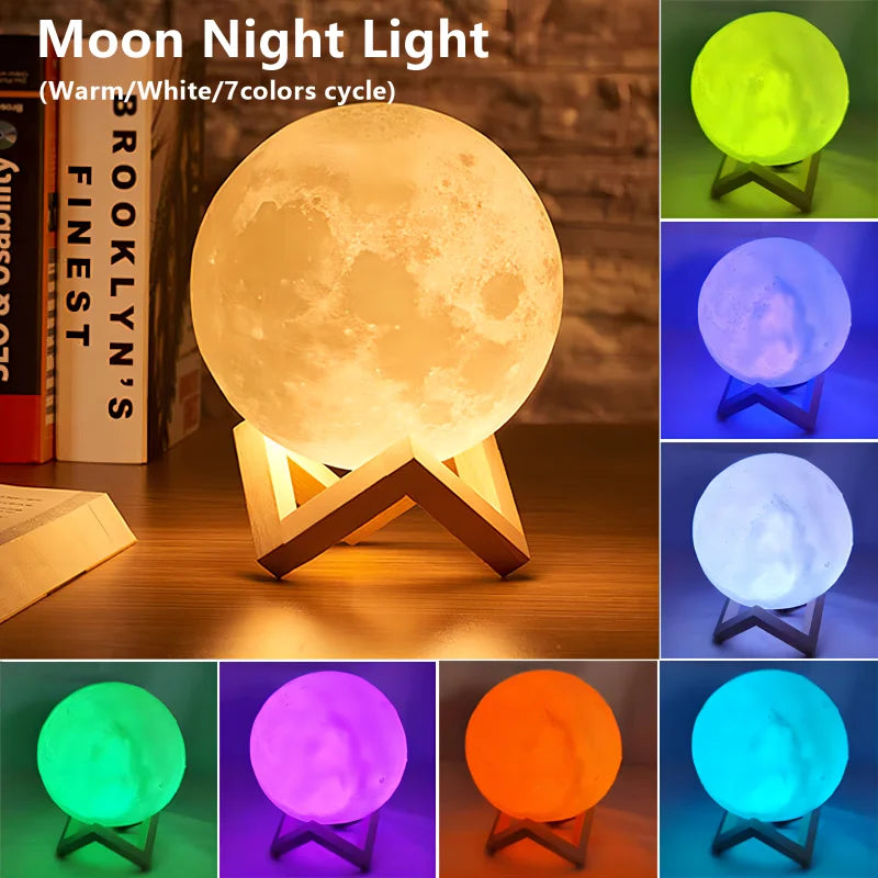 Book Light LED Moon Light Galaxy Light, Moon Night Light, Bedroom Decoration Indoor lighting