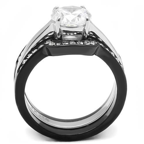 Beautiful Women Stainless Steel Cubic Zirconia Rings TK3214