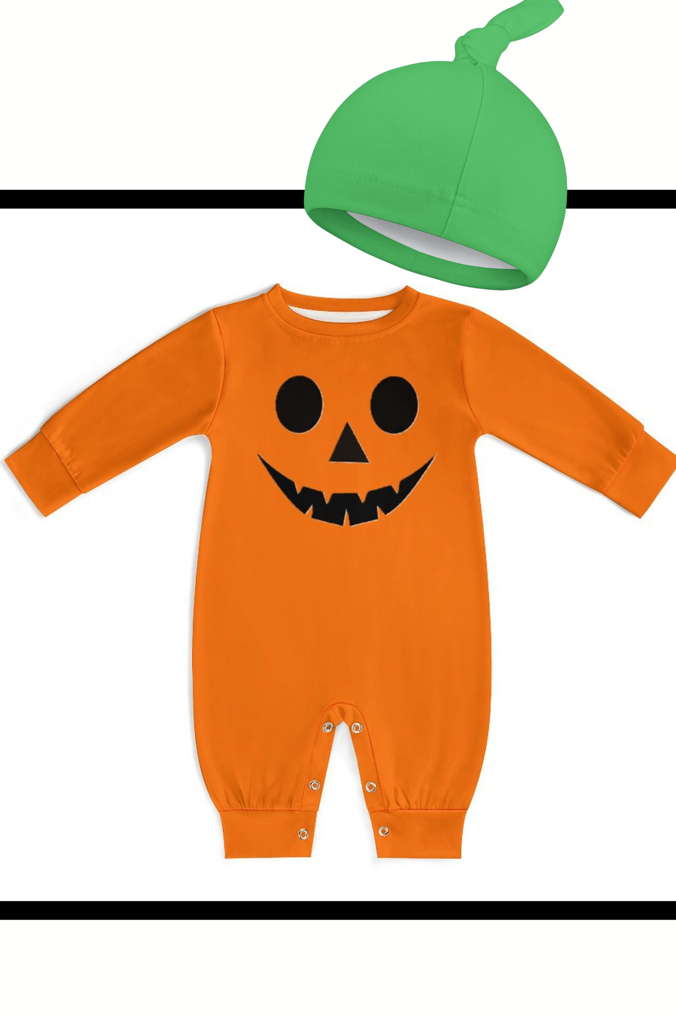 Baby Halloween Pumpkin Long-sleeve Onesie Set Type 2