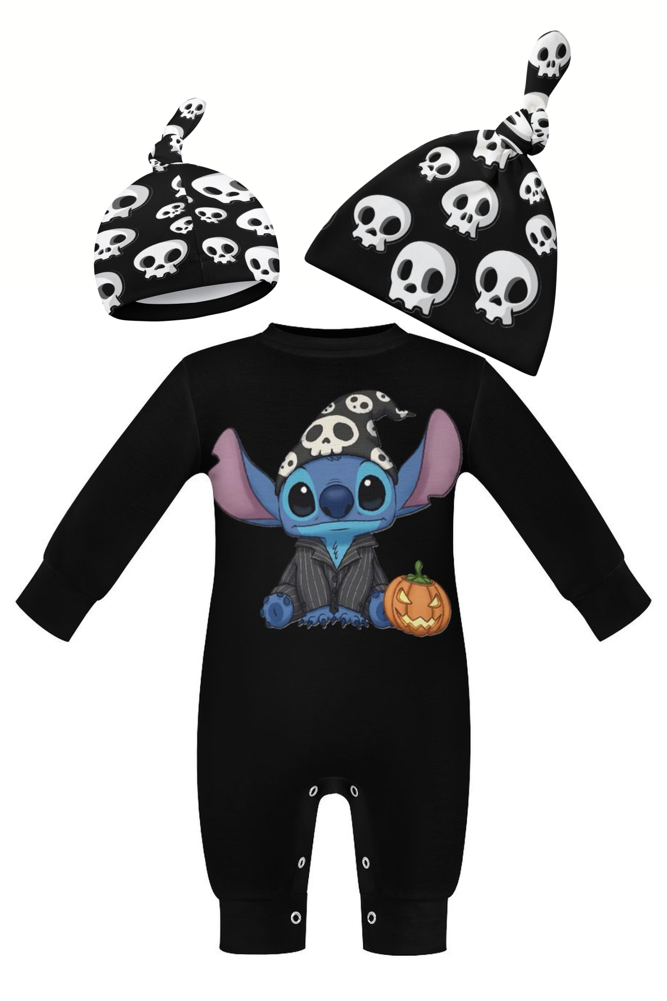 Baby Halloween Stitch Onesie Set