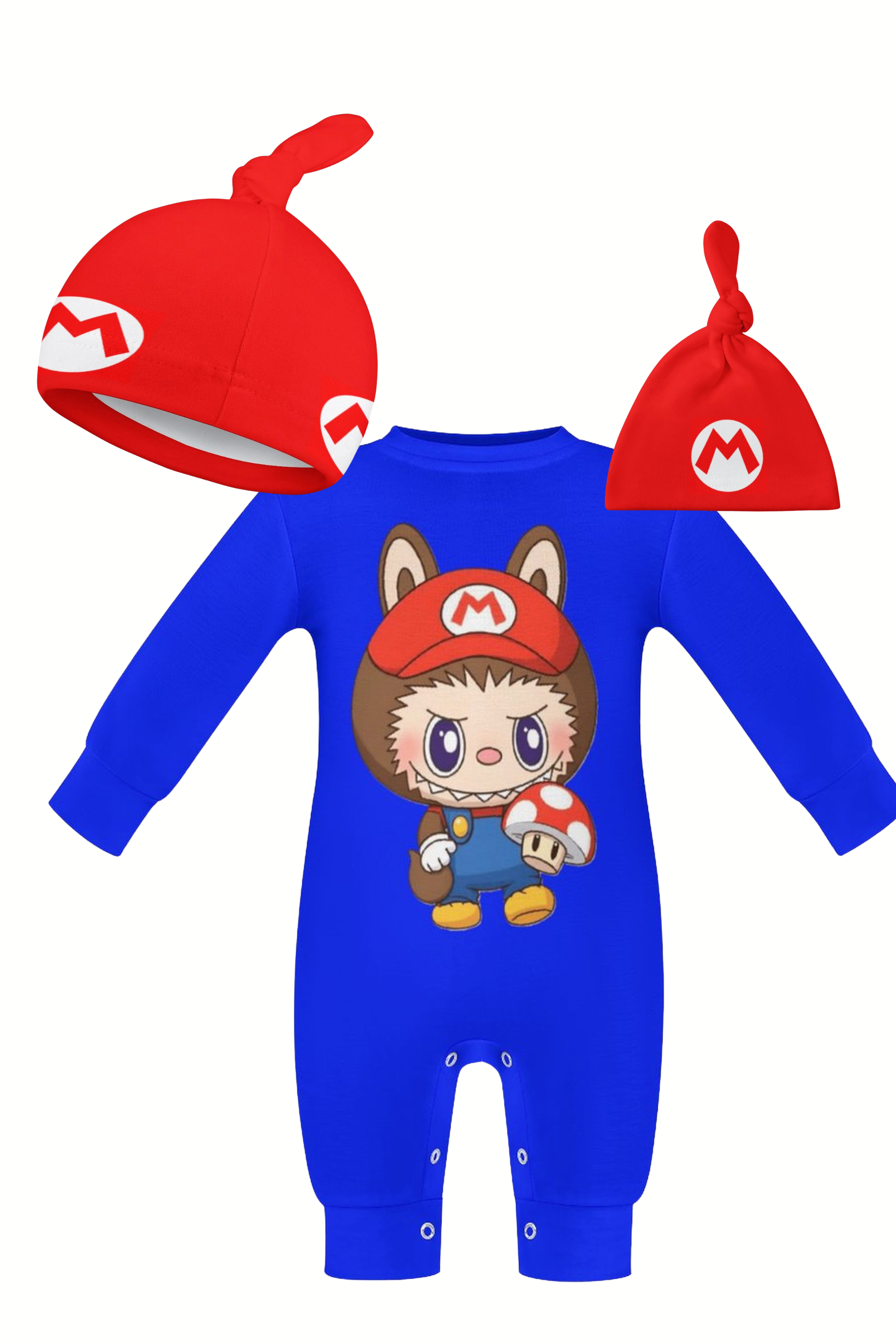 Labubu Mario - Baby Long Sleeve Onesie Set - Shop KSC's Exclusive Trending Viral Labubu Onesies