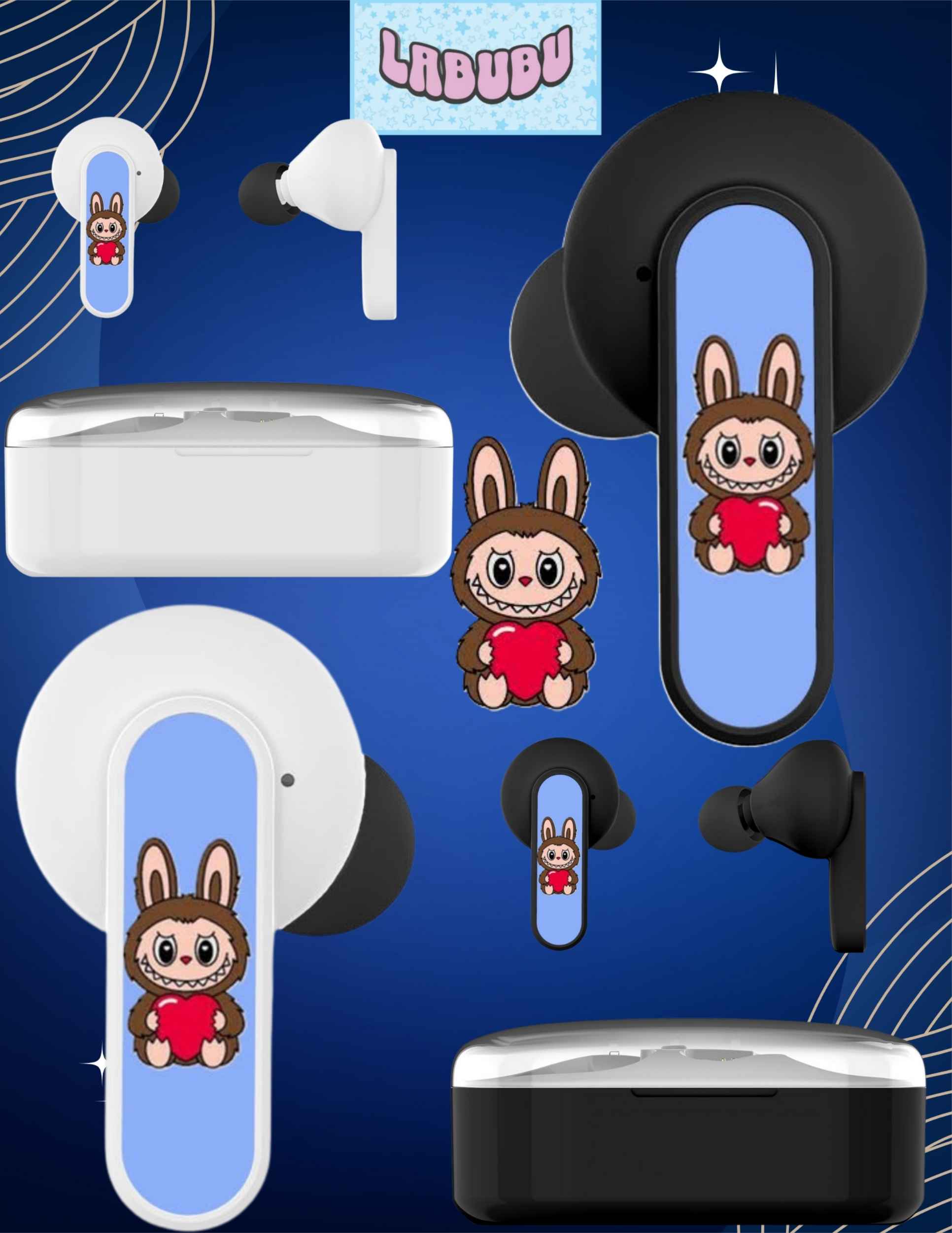 KSC's Limited Edition Labubu EarPod Bud Headphones True Wireless Earbuds
