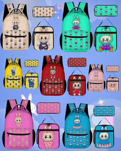 Cutest Exclusive Labubu Backpack Bundles, Three piece set combination - 10 different options to choose from!