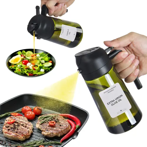 Portable spray bottle for glass oil spraying and pouring