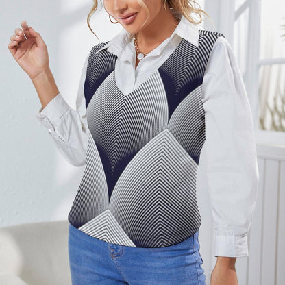 KSC's Custom Vest Designs Women's Long Sleeve Button Knit Vest - 10 OPTIONS INSIDE