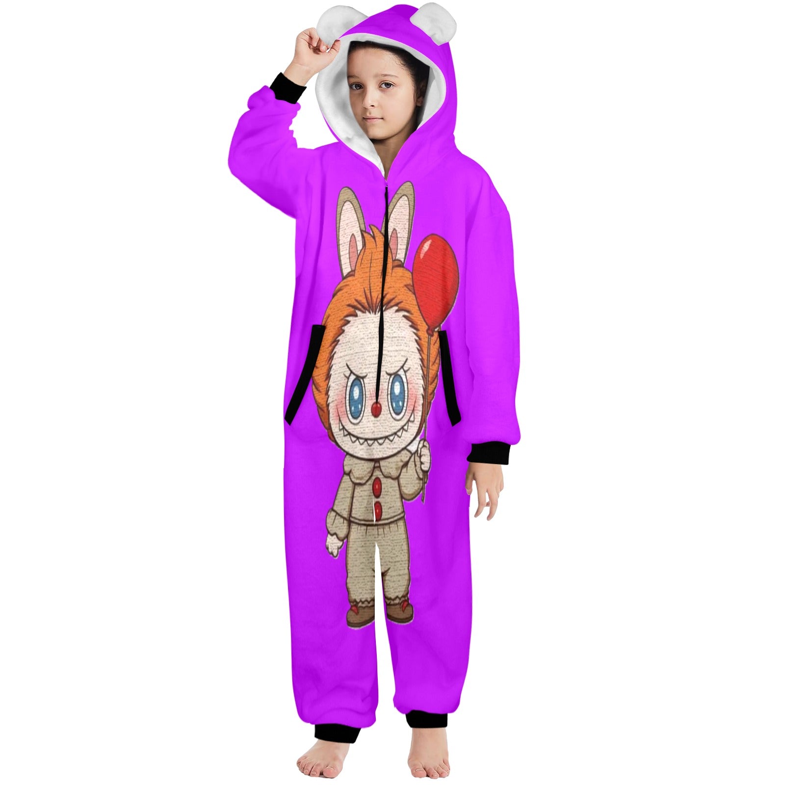 KSC's Halloween Big Kids Onesies Unisex (8 to 15 Years) It Clown Labubu
