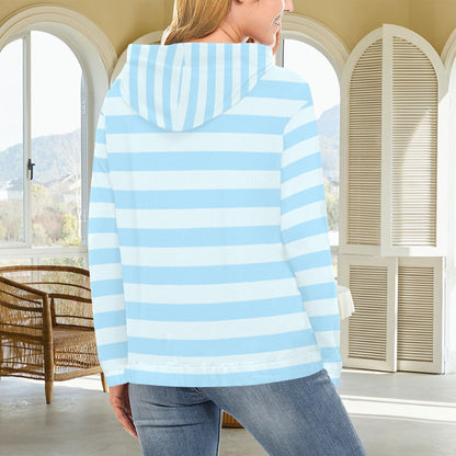 KSC's Exclusive Women's Stripe Design Hoodies Collection (10 Options) Hoodie (Model H13)