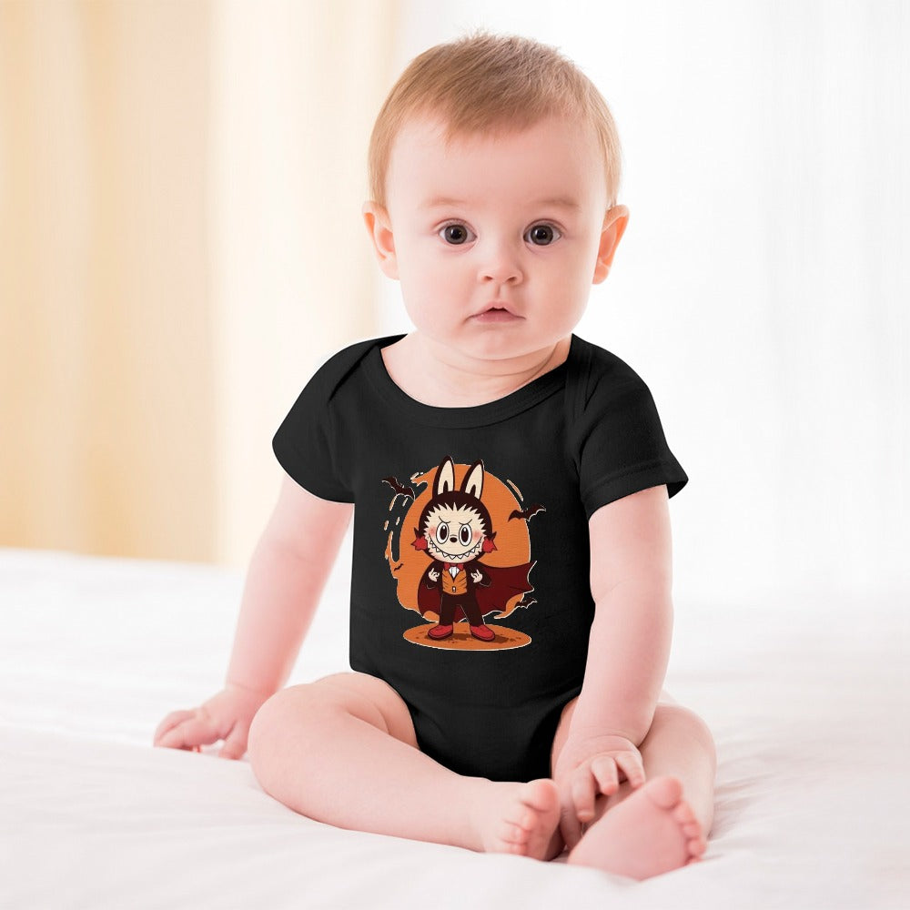 Baby Halloween Labubu Short -Sleeve Baby's Bodysuit