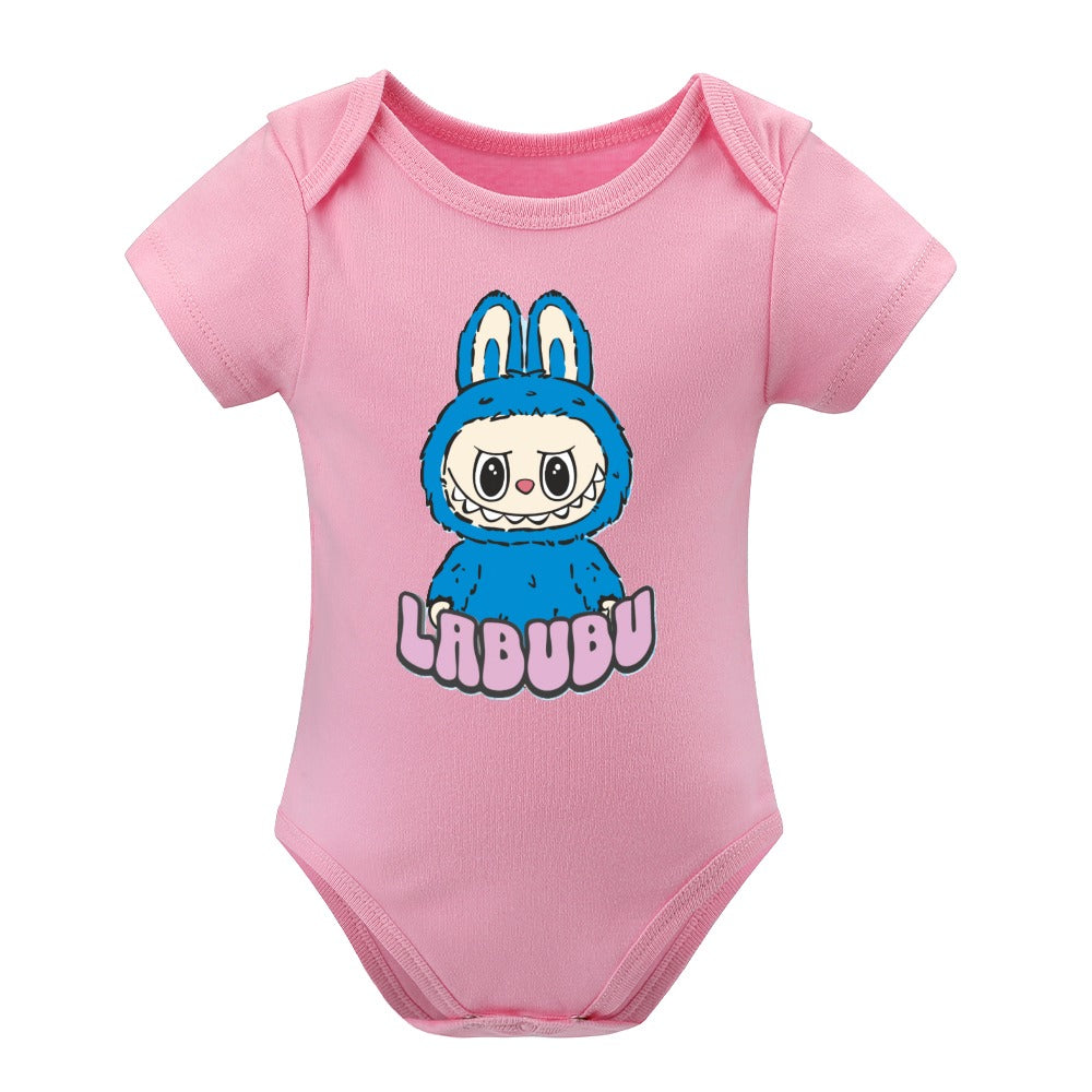 KSC's Cute Baby Labubu Girl Body Suit -Short -Sleeve Baby's Bodysuit