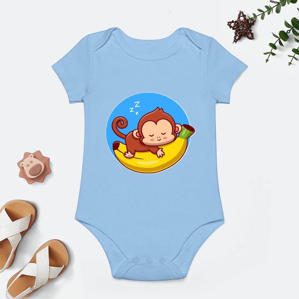 BABY BOY CLOTHING CARTOON PRINT DESIGNS BOYS Short -Sleeve Baby's Bodysuit - CARTOON PRINTS