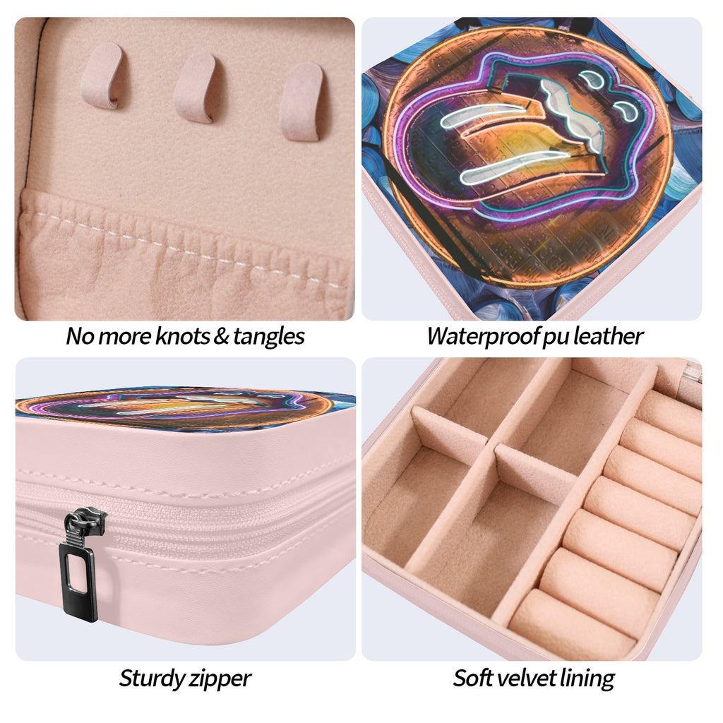 TONGUEOUTPOPARTTRAVELJEWELRYBOX Custom Printed Travel Jewelry Box