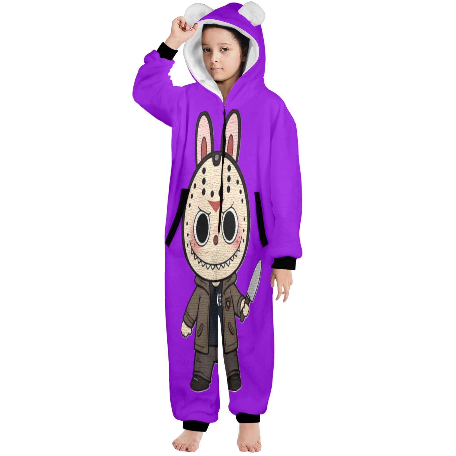 KSC's Halloween Big Kids Onesies Unisex (8 to 15 Years) Jason Labubu