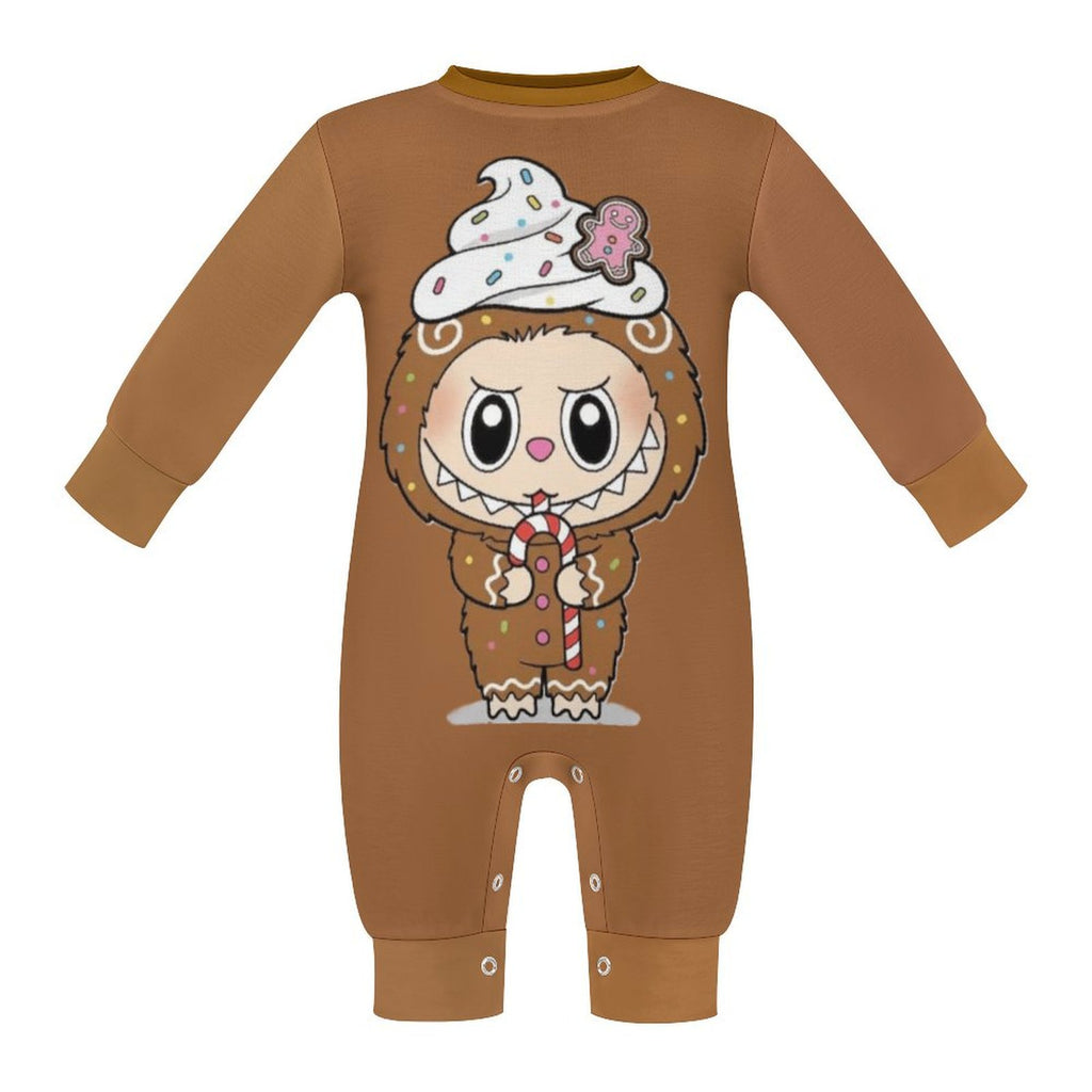 Baby Christmas CupCake Labubu Onesie Romper Long Sleeve Baby Romper