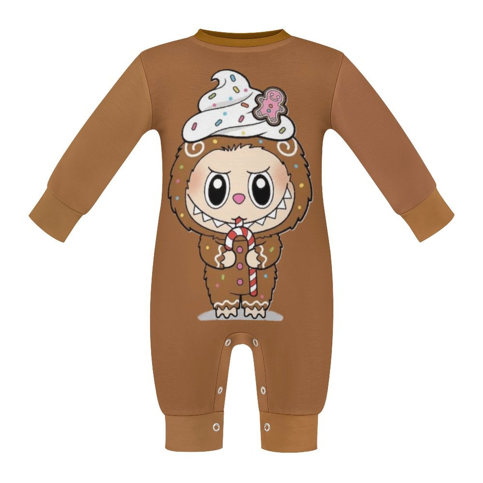 Baby Christmas CupCake Labubu Onesie Romper Long Sleeve Baby Romper
