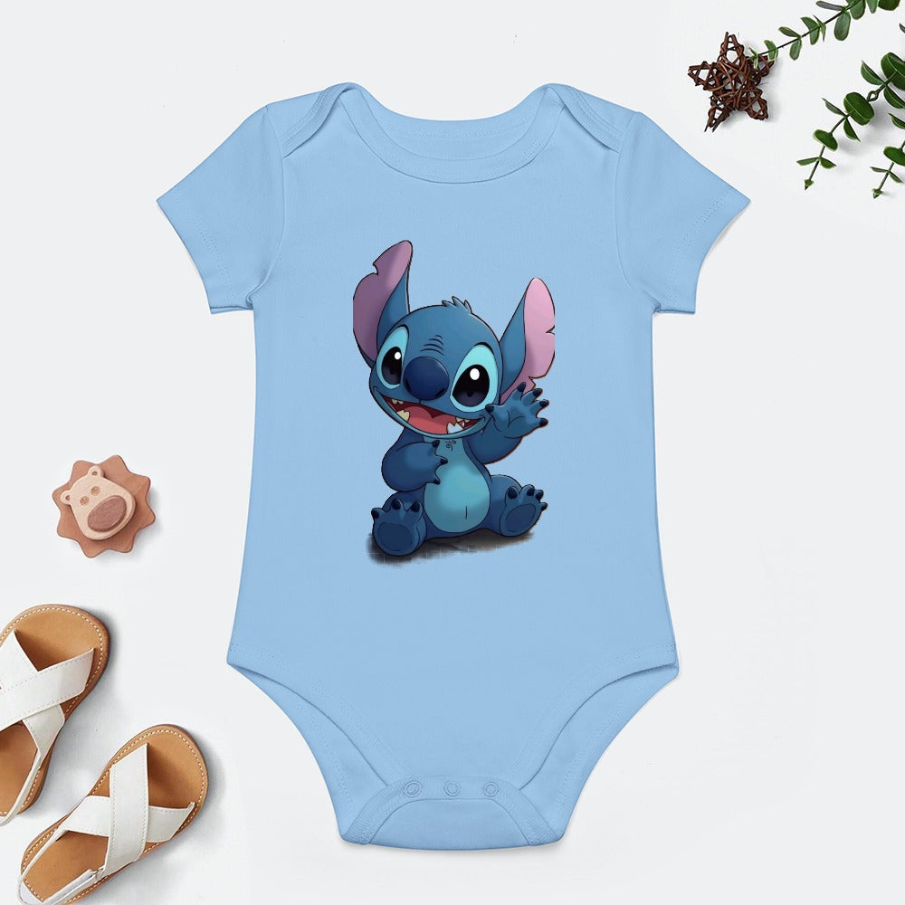 BABY BOY CLOTHING CARTOON PRINT DESIGNS BOYS Short -Sleeve Baby's Bodysuit - CARTOON PRINTS
