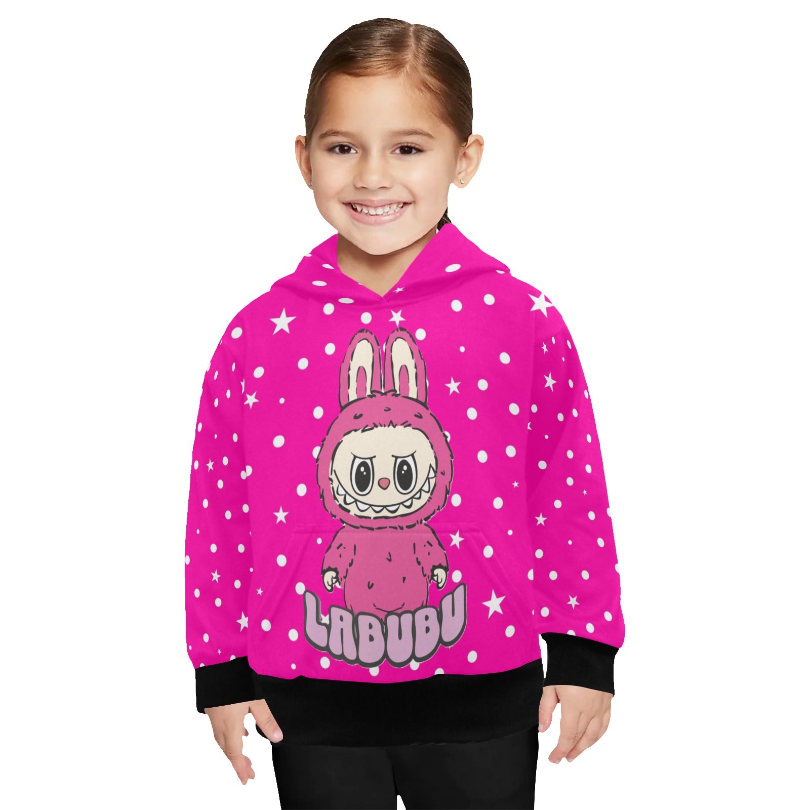 KSC's Little Girls' Labubu Designs Long Sleeve Hoodies
