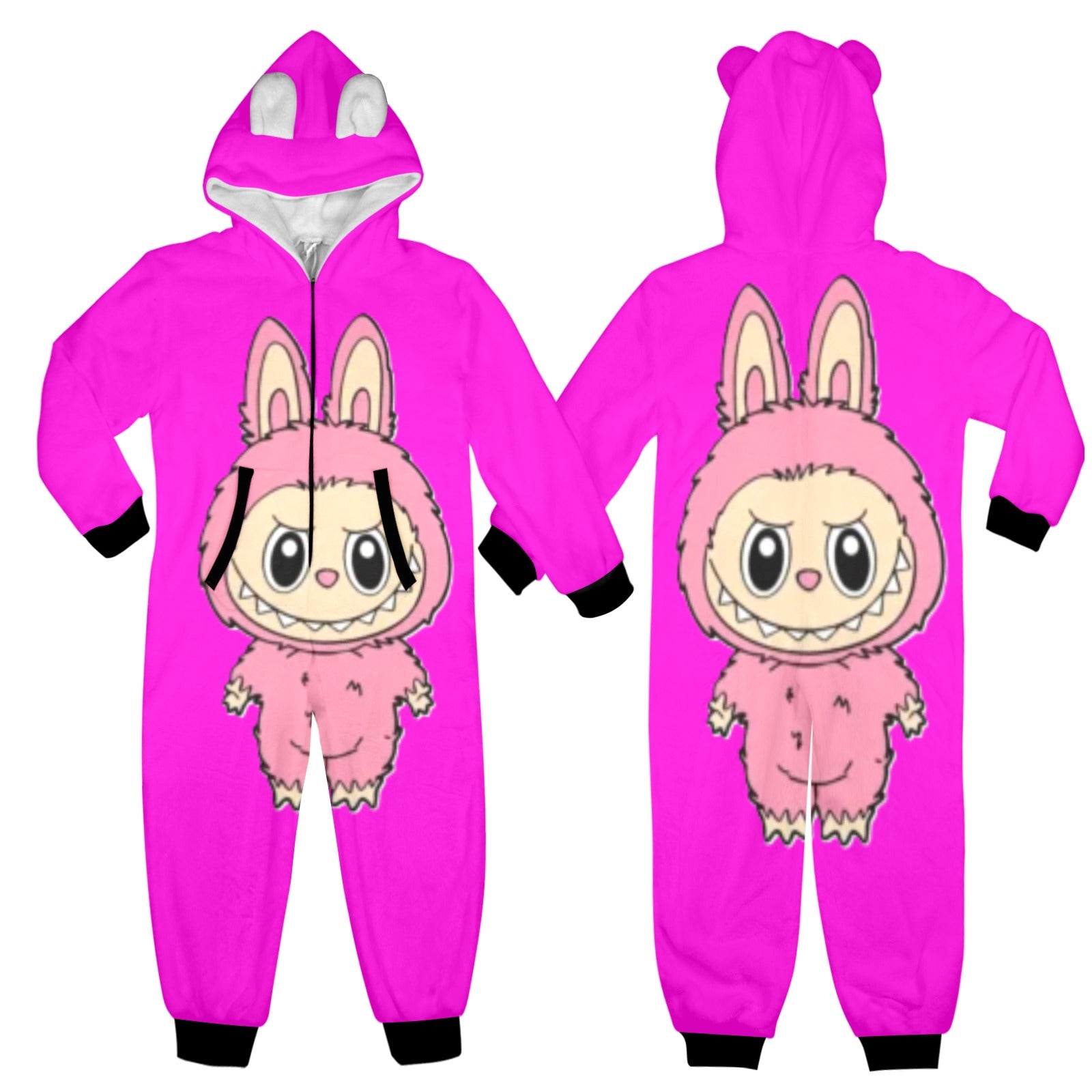 KSC's Exclusive Big Kids Onesie Labubu (8 to 15 Years) Hot Pink with Pink Labubu