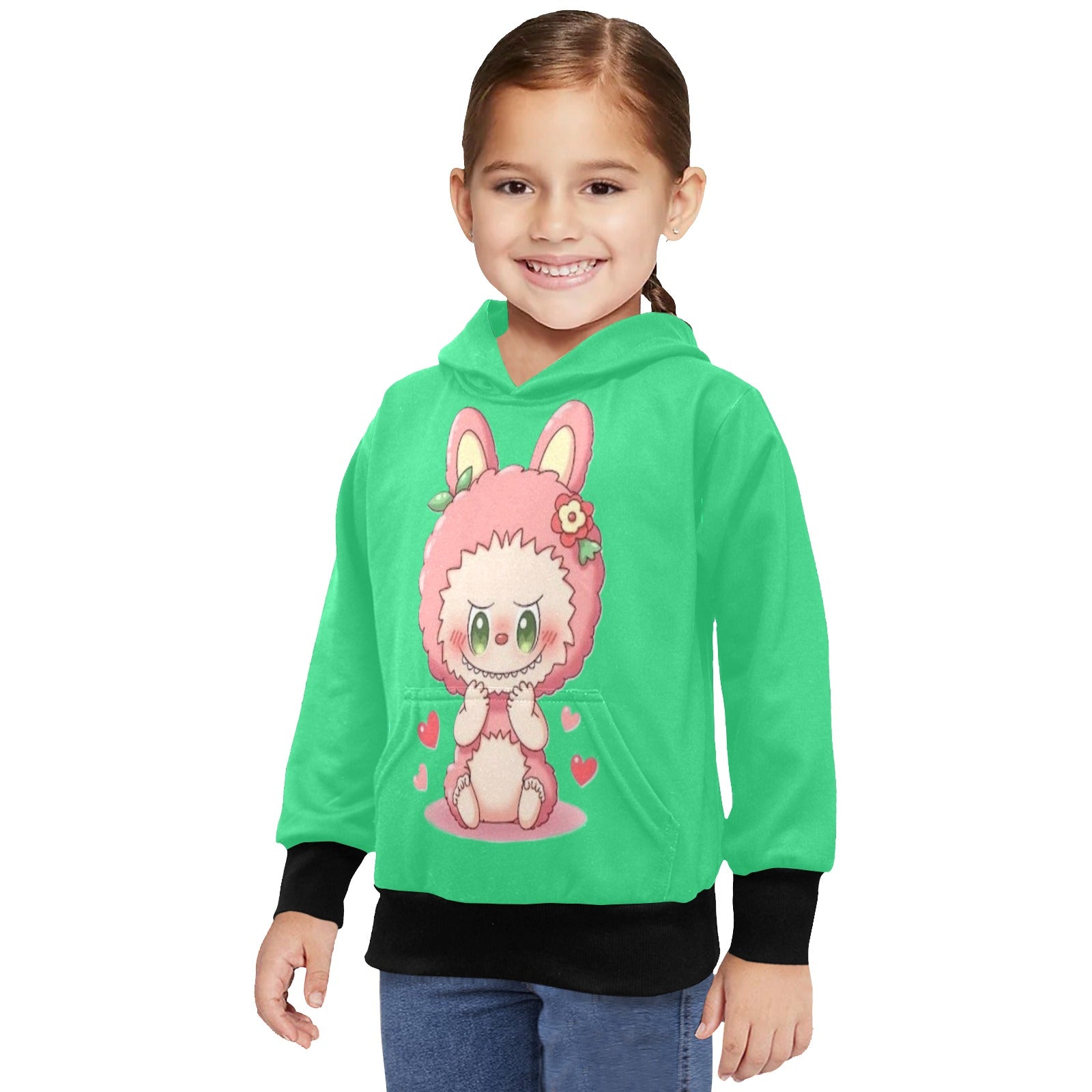 KSC's Limited Edition Labubu Hoodies -Little Girls' Long Sleeve Hoodie