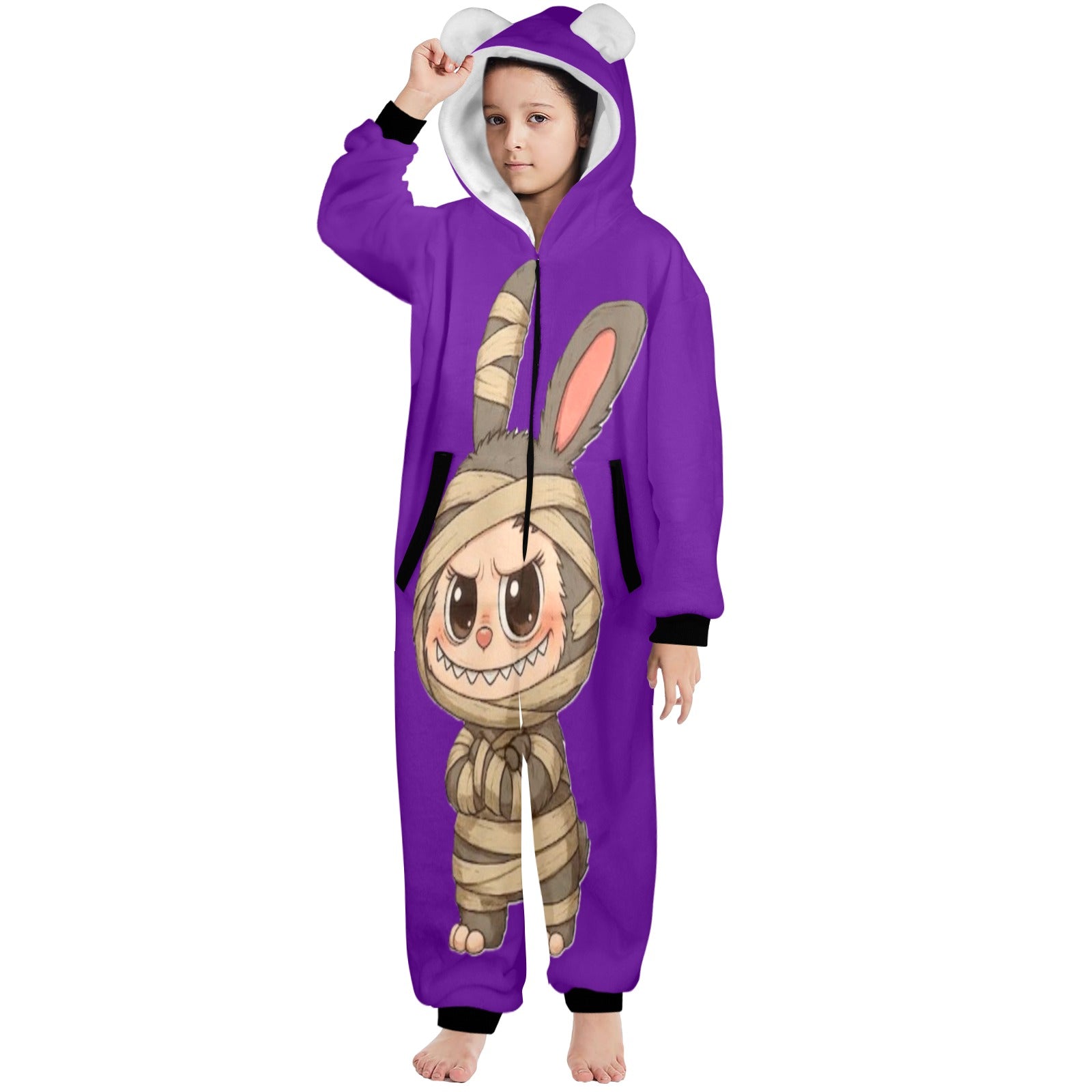 KSC's Halloween Big Kids Unisex Onesies (8 to 15 Years) Mummy Labubu