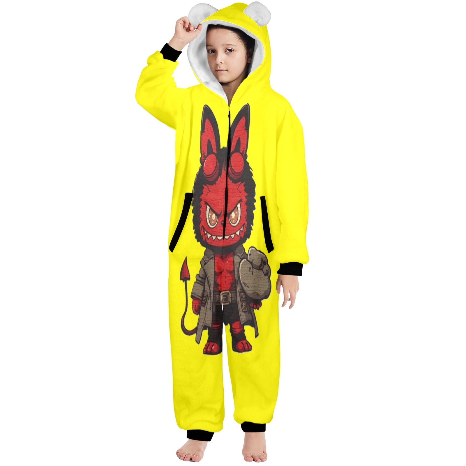 KSC's Halloween Big Kids Onesies (8 to 15 Years) Hellboy Labubu