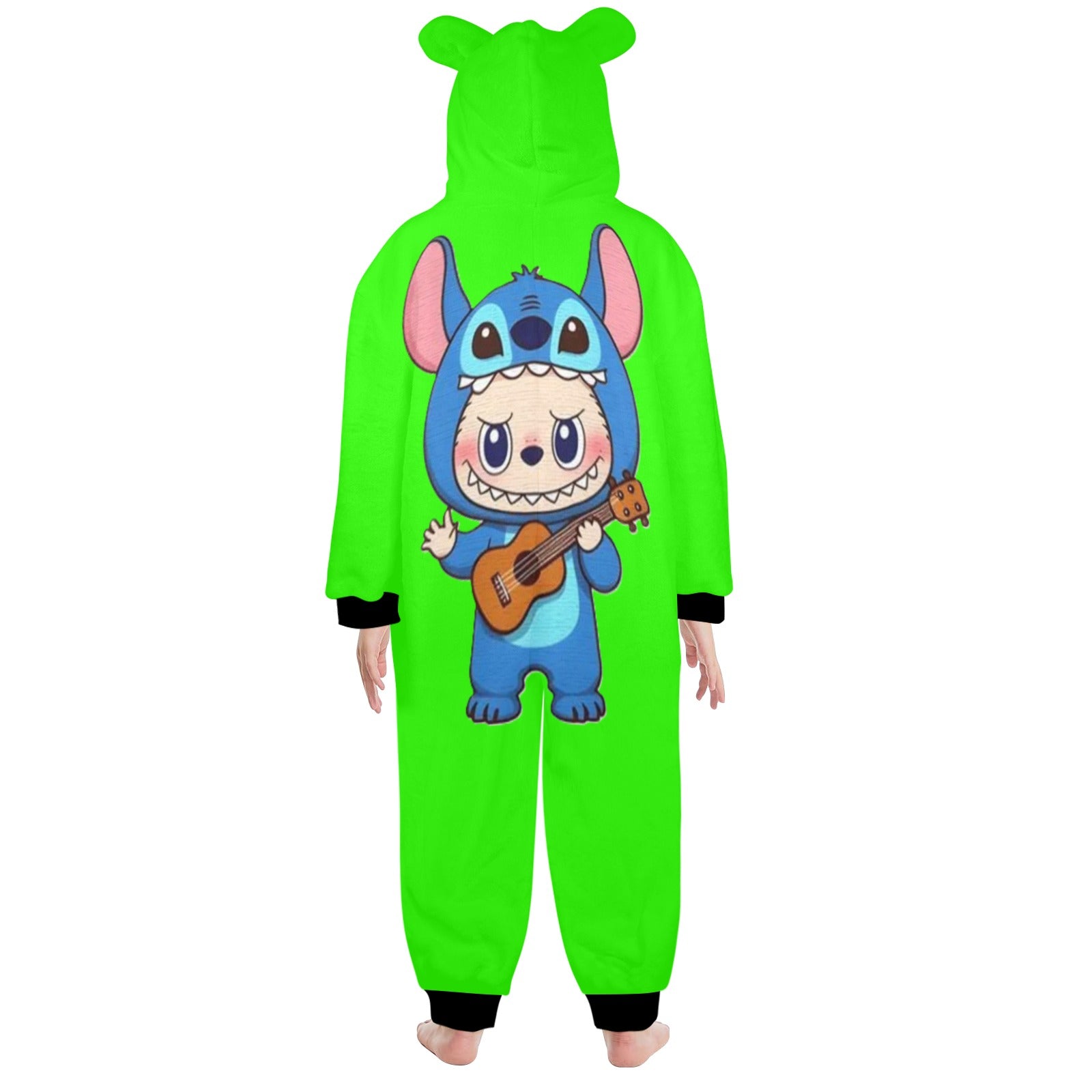KSC's Exclusive Big Kids Onesie Labubu (8 to 15 Years) Neon Green Stitch