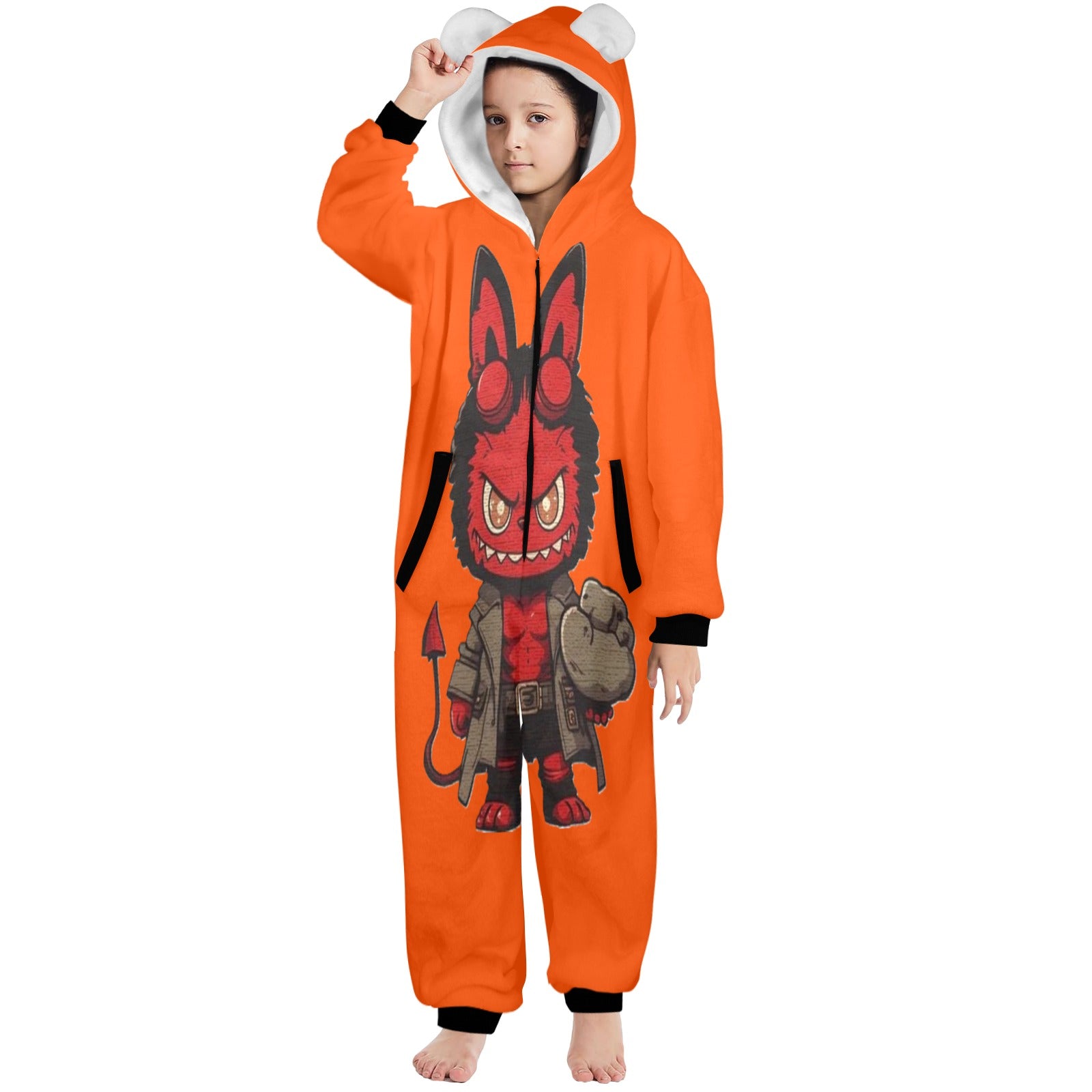 KSC's Halloween Big Kids Onesies (8 to 15 Years) Hellboy Labubu