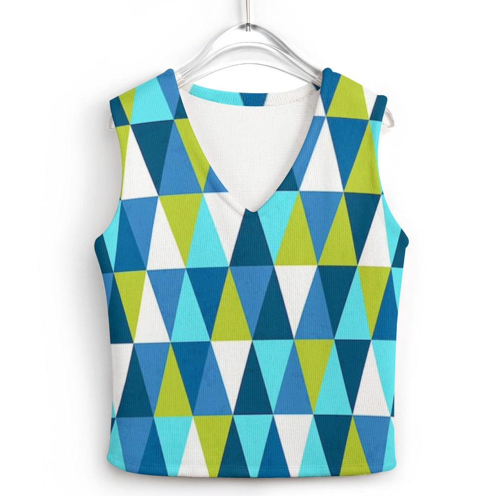 KSC's Custom Vest Designs Women's Long Sleeve Button Knit Vest