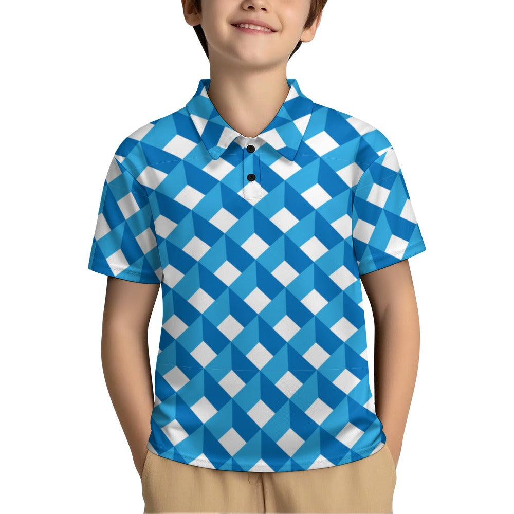 KSC's Exclusive Kids Designs- Young Men's/Boys New Kid's Shoulder buttoned polo shirt