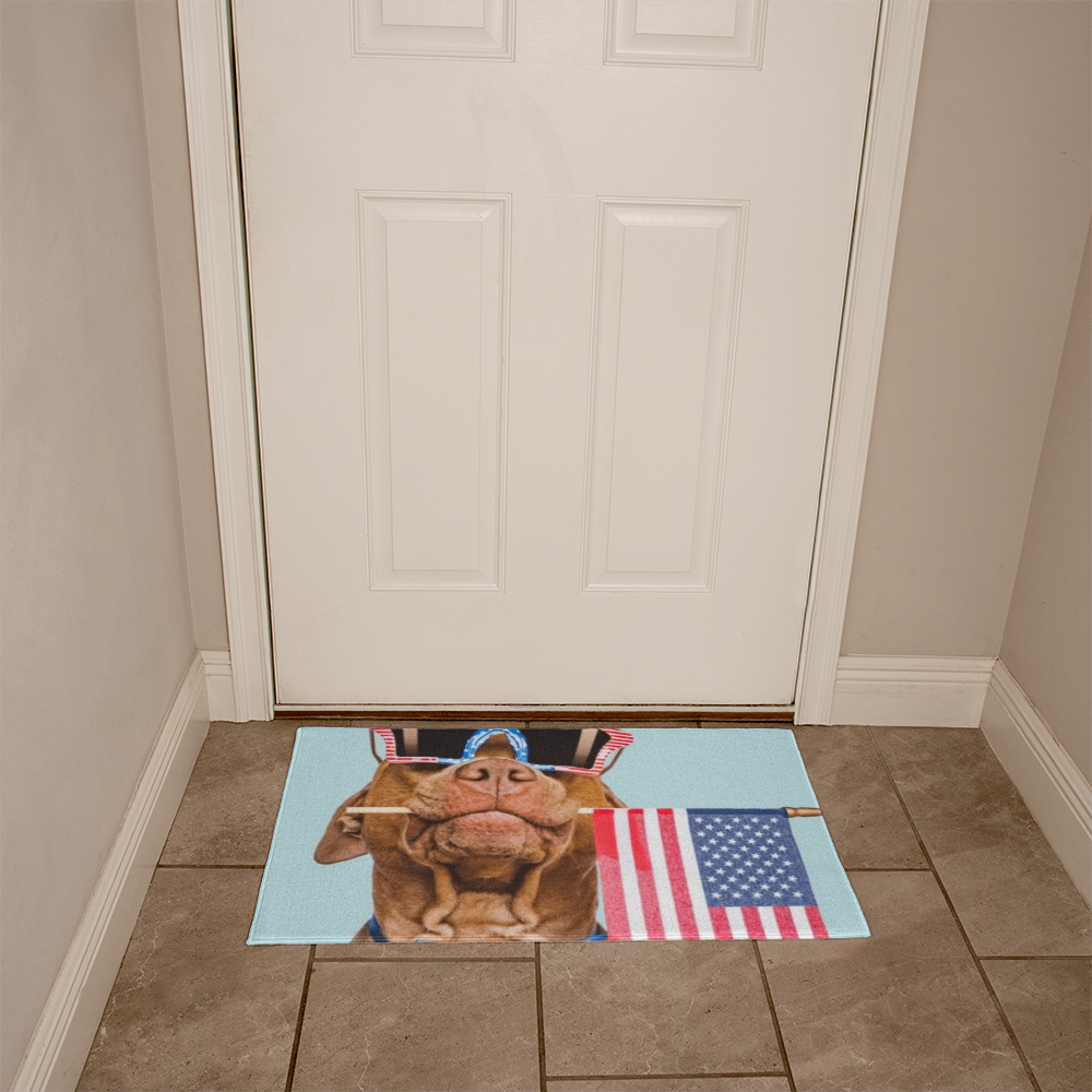 Patriotic Pet Welcome Mat Area Rug - Mat