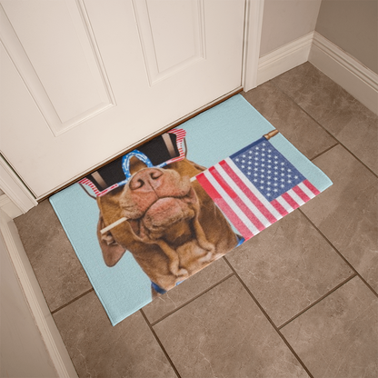Patriotic Pet Welcome Mat Area Rug - Mat